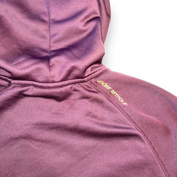 Under Armour Womens Hoodie Hooded Sweatshirt Loose Fit ColdGear Purple Large - Picture 9 of 12